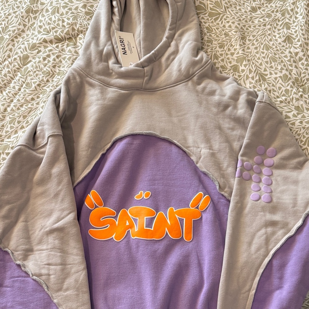 Gray and Purple Hoodie